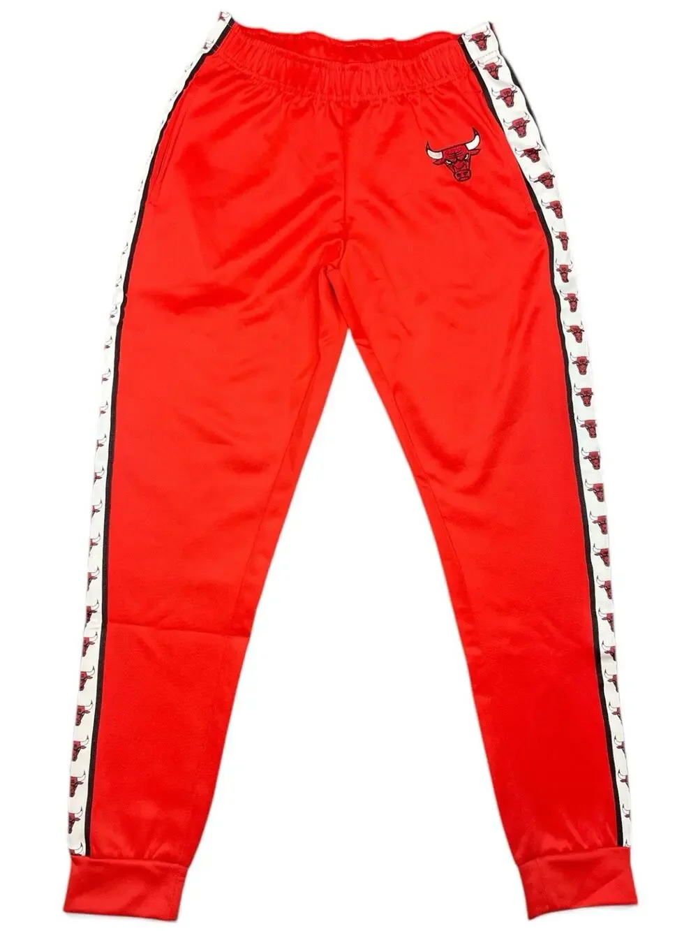 Chicago Bulls Red Track Pants Men’s Size S NBA Logo Side Stripe